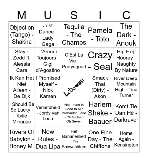 203 Bingo Card