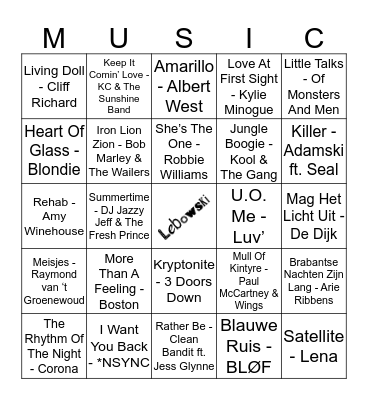 301 Bingo Card