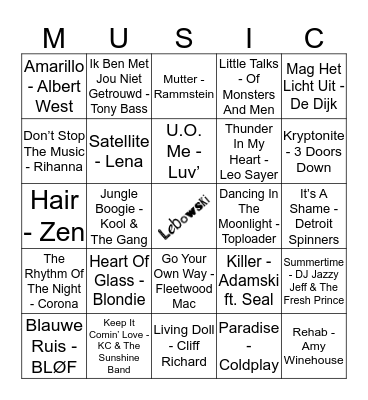 310 Bingo Card