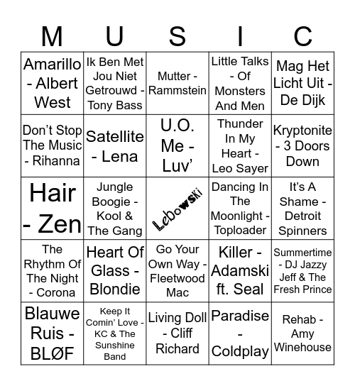 310 Bingo Card