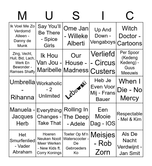 403 Bingo Card