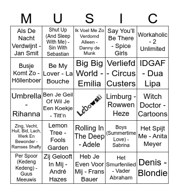 405 Bingo Card