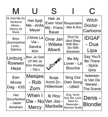 406 Bingo Card