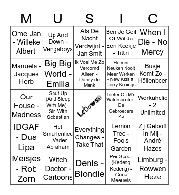 416 Bingo Card