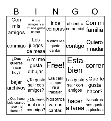 Chapter 3 part 1 Bingo Card