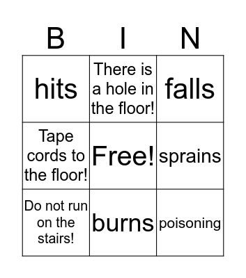 SAFETY AT WORK Bingo Card