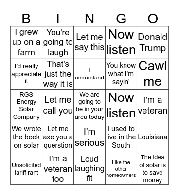 RGS Bingo Card