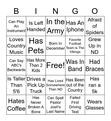 Discover Bingo Card