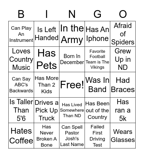 Discover Bingo Card