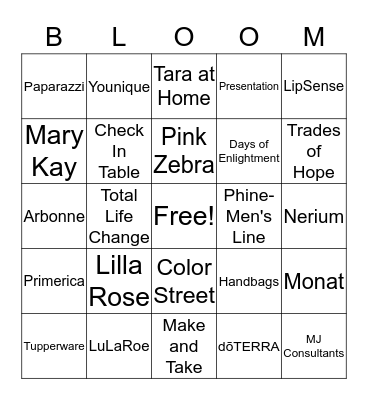 SPRING  Bingo Card