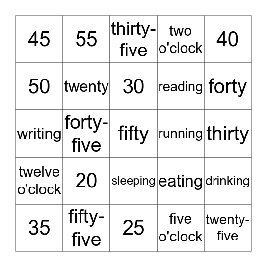 BINGO Card