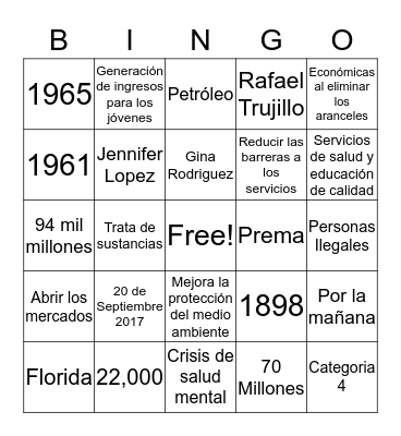 Bingo Card