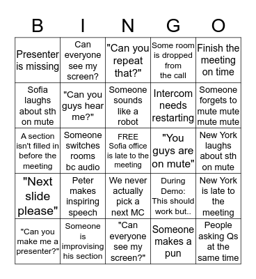 Hyperscience Company Update Bingo Card