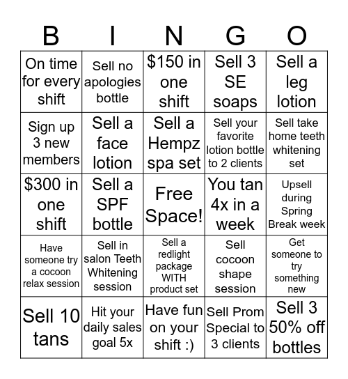 April Bingo  Bingo Card