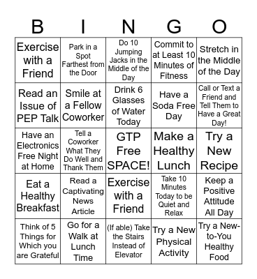 TEAM PAVILIONS - Win By Losing Challenge Bingo Card