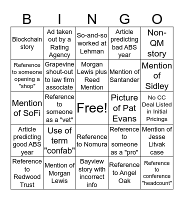 ABS Alert Bingo Card