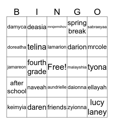 ELT Bingo Card