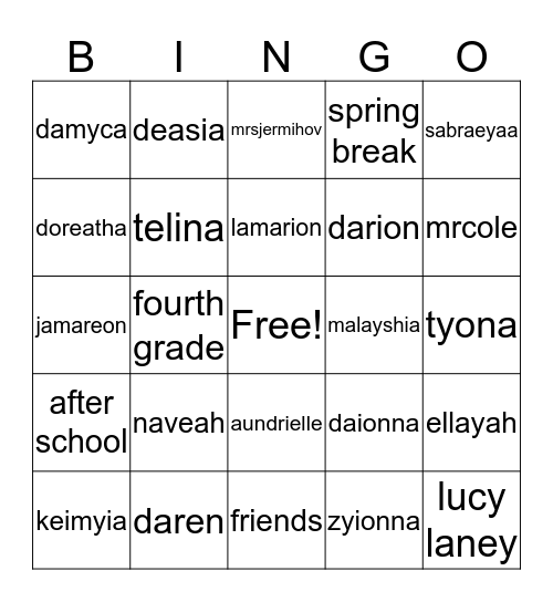 ELT Bingo Card