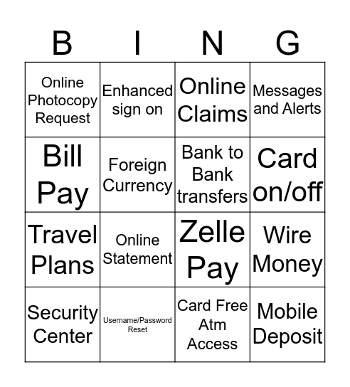 Digital Bingo Card