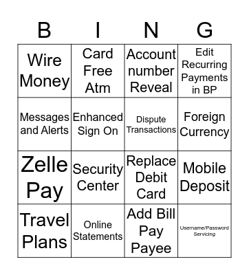 Pro Bingo Card