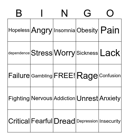 Lack of Security Bingo Card