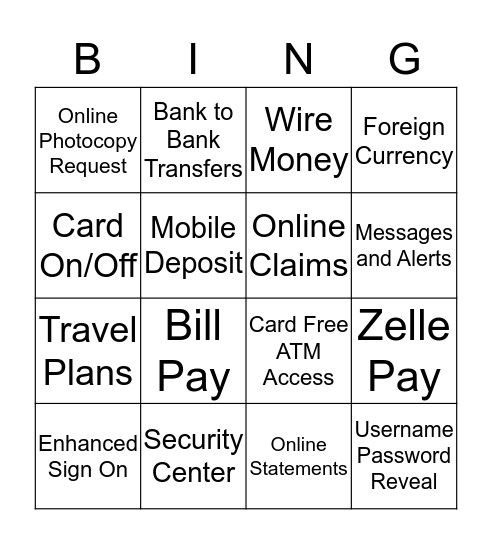 Online Bingo Card