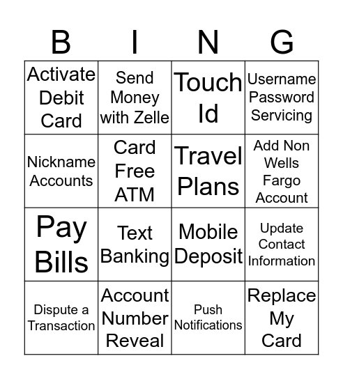 Mobile Bingo Card