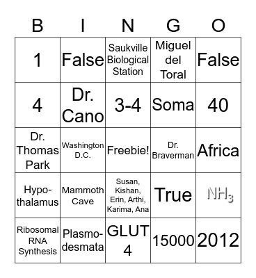 BCQ 2018 BINGO Card