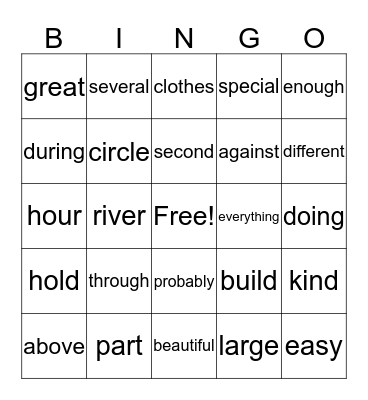 Fun with Edie!!!!!  Bingo Card