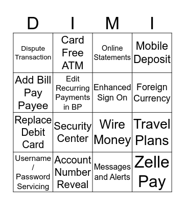 Pro Bingo Card