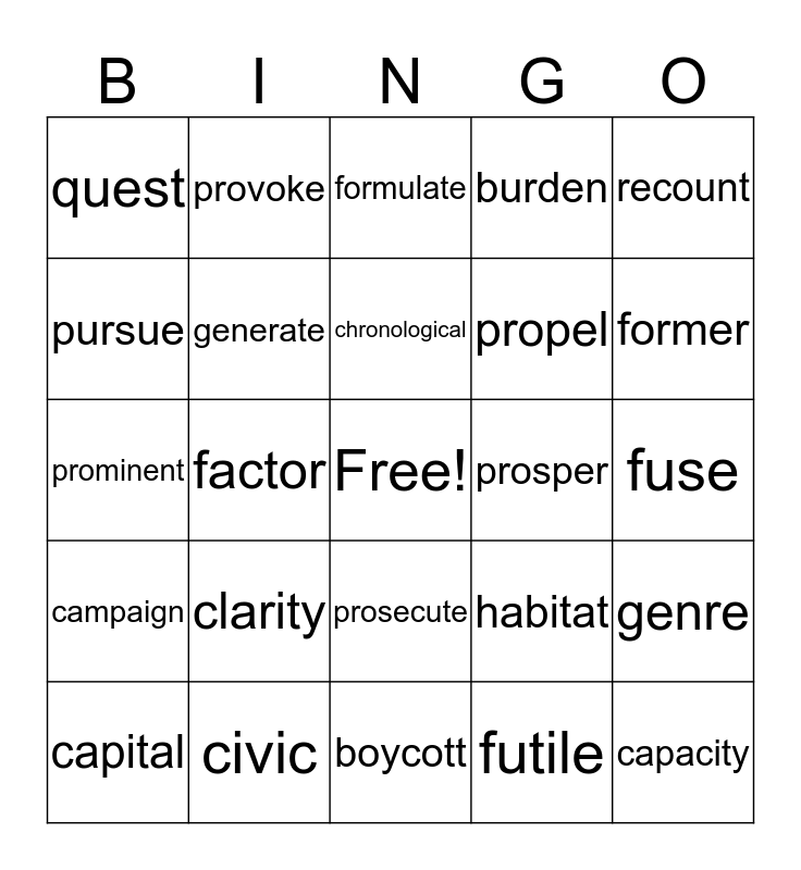 isee-word-list-8-bingo-card