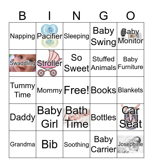 Amanda's Baby Shower Bingo Card