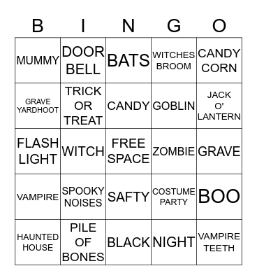 HALLOWEEN FUN!! Bingo Card