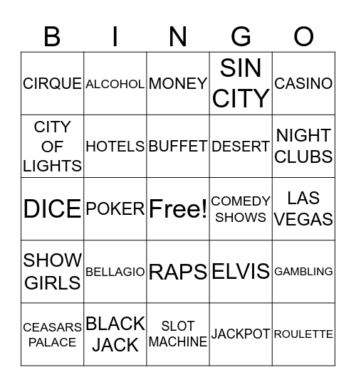 TAMMI'S 50TH VEGAS BINGO Card