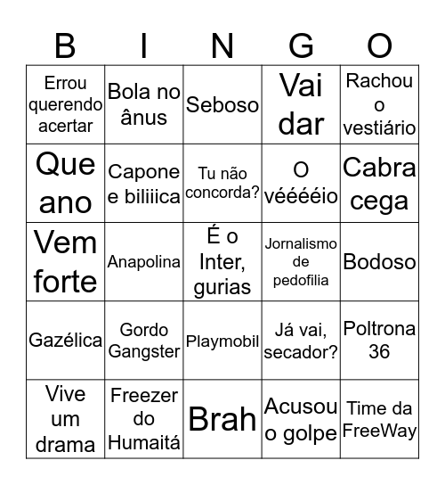 Bingo do Véio Bingo Card