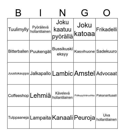 AKT & MA Hollannissa Bingo Card