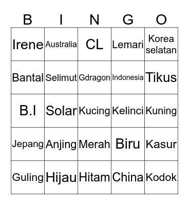 HYUNWOOZ0NE Bingo Card