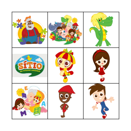Sitio do Picapau Amarelo Bingo Card