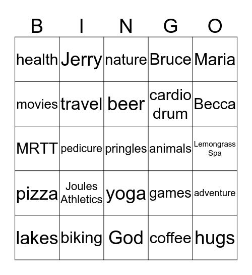 Wendy's 45th Birthday Bingo FAVORITES! Bingo Card