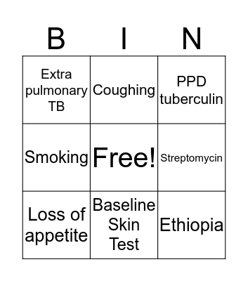 EVERY BREATH COUNTS, END TB NOW! Bingo Card