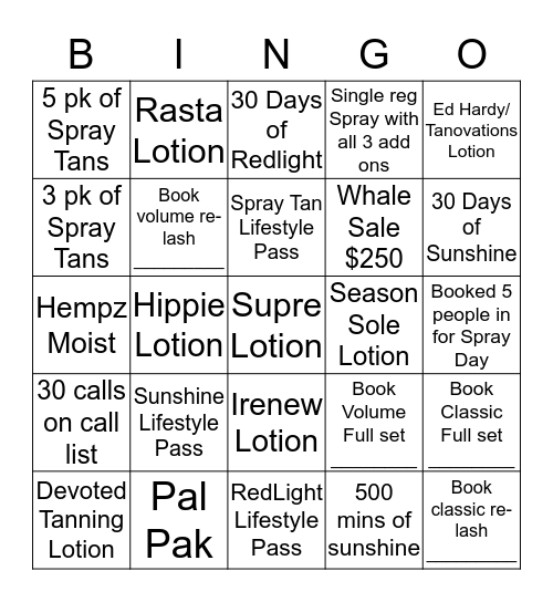 Aprils BINGO  Bingo Card