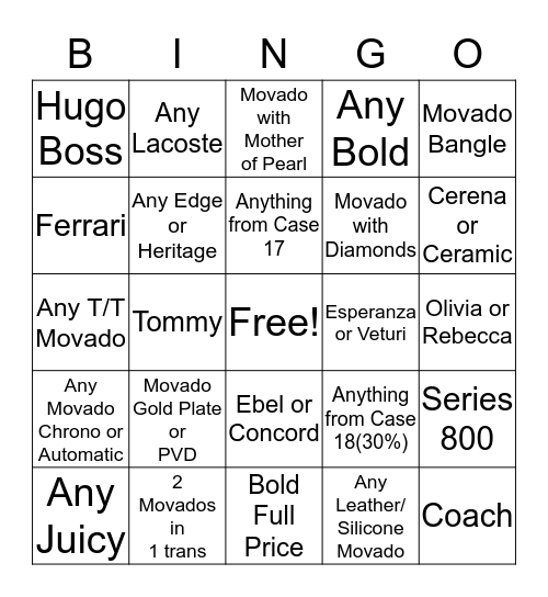 April Week 1 Bingo Card