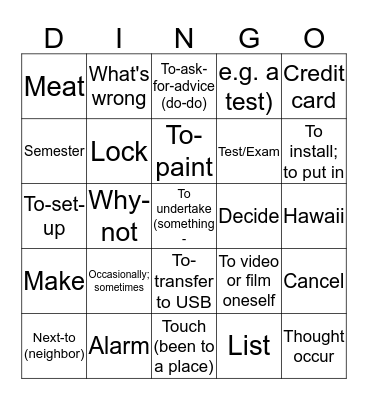 ASLII Weeks 9 and 10 (1) Bingo Card