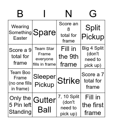 Easter Bingo Card