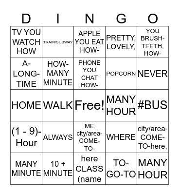 ASLI Weeks 9 and 10 (1) Bingo Card