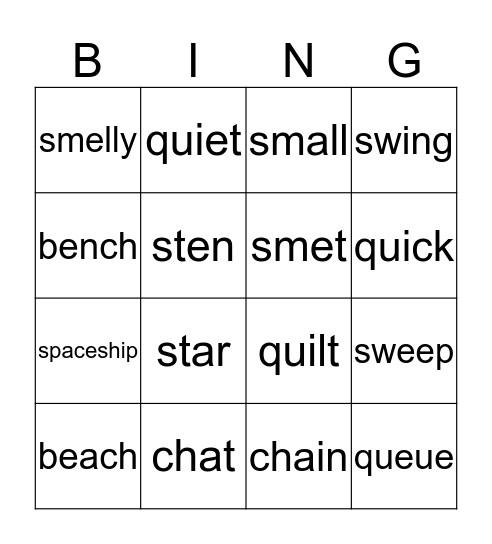 Review! Bingo Card