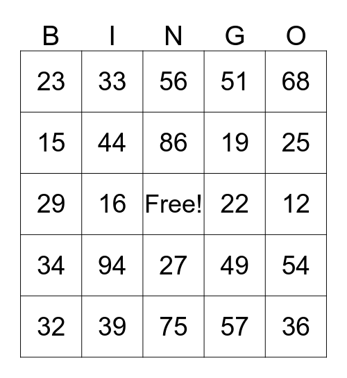 Long Division BINGO!  Bingo Card