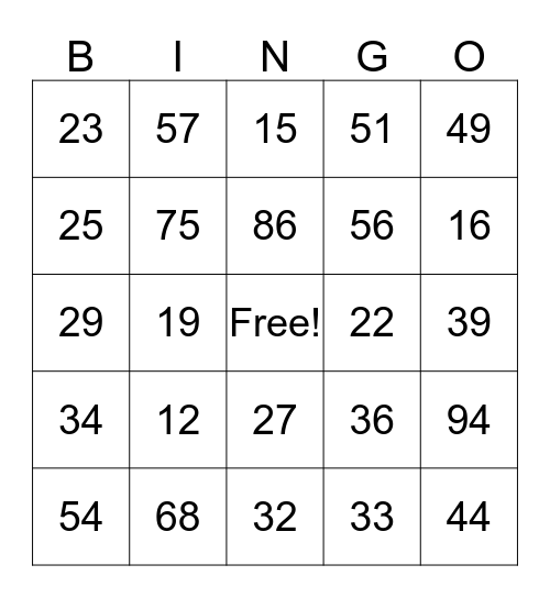 Long Division BINGO!  Bingo Card
