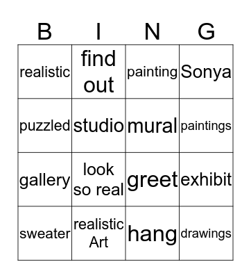 semmul unit 2 Bingo Card