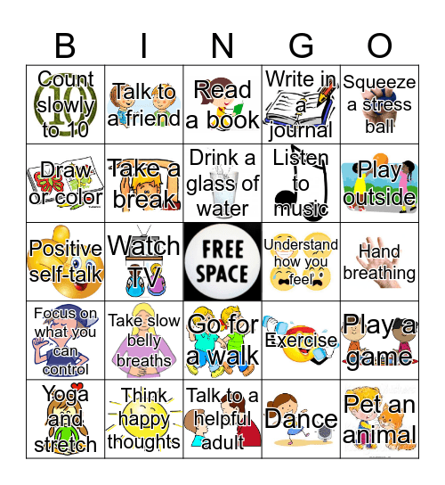 Coping Strategies Bingo! Bingo Card